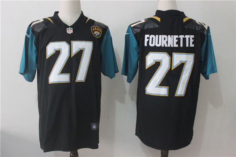 Men Jacksonville Jaguars #27 Fournette Black Nike Vapor Untouchable Limited NFL Jerseys->->NFL Jersey